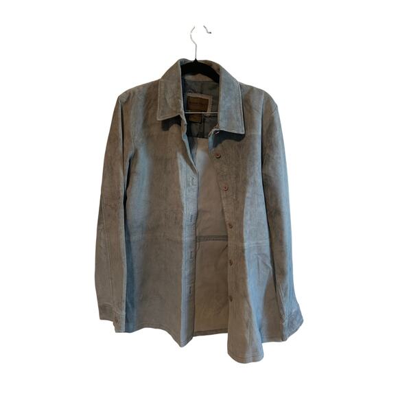 Brandon Thomas Blue Suede Jacket Medium - Picture 1 of 3
